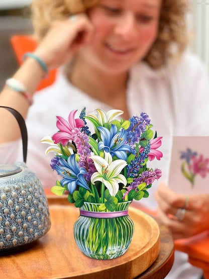 Mini Lillies & Lupines Pop Up Card