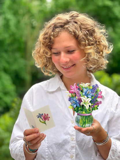 Mini Lillies & Lupines Pop Up Card