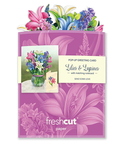 Mini Lillies & Lupines Pop Up Card