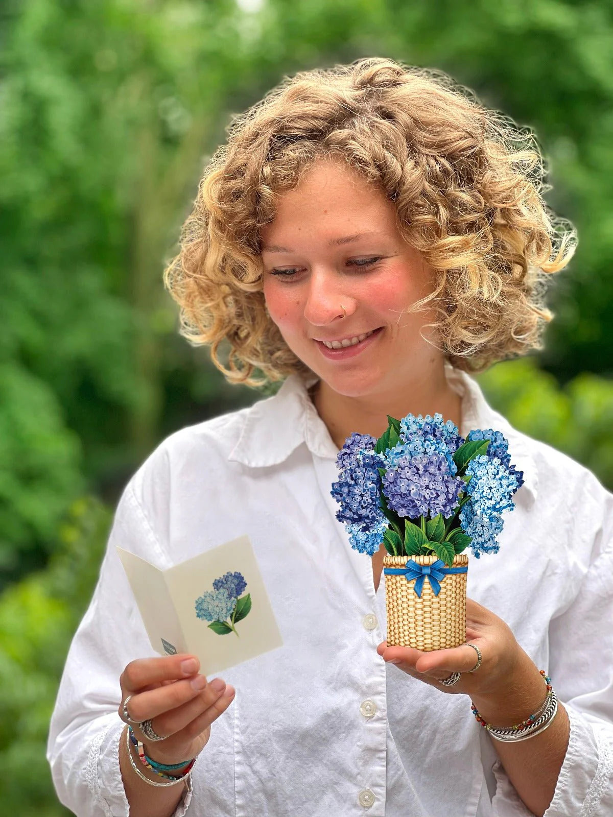 Mini Nantucket Hydrangea Pop Up Card