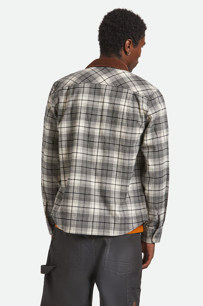 Builders Bowery Perf Flannel - Off White/Black