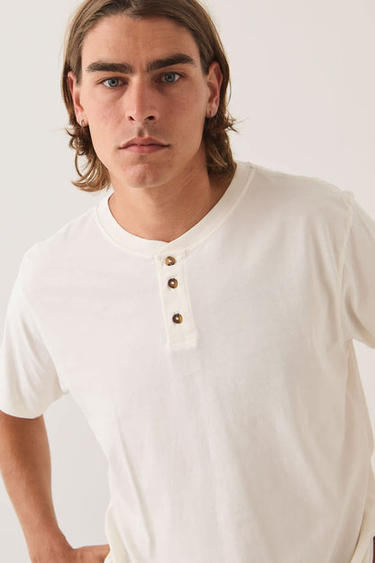 Baseline Henley T-Shirt - Off White Vintage Wash