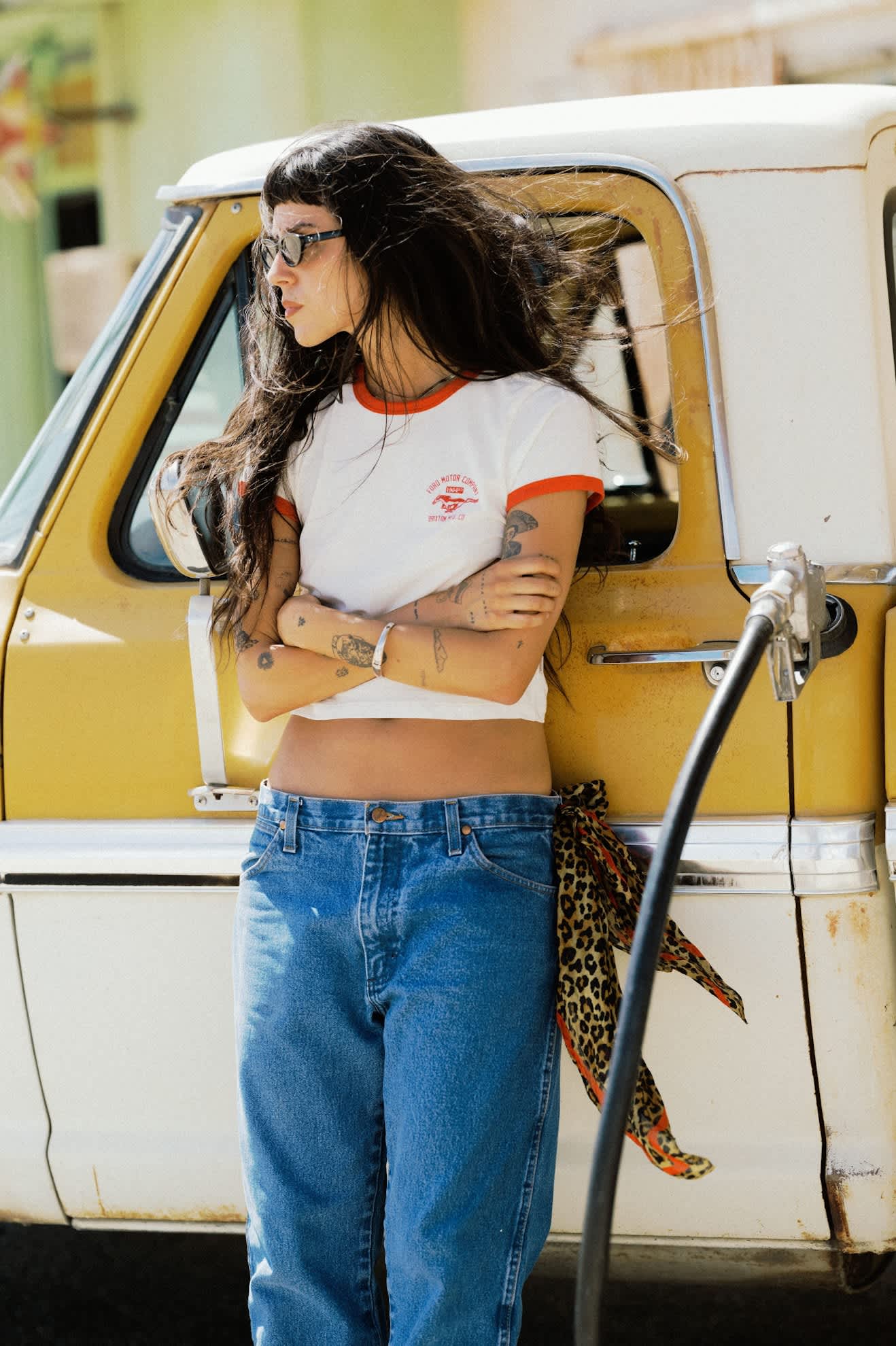Ford Mustang Baby Ringer Tee - White