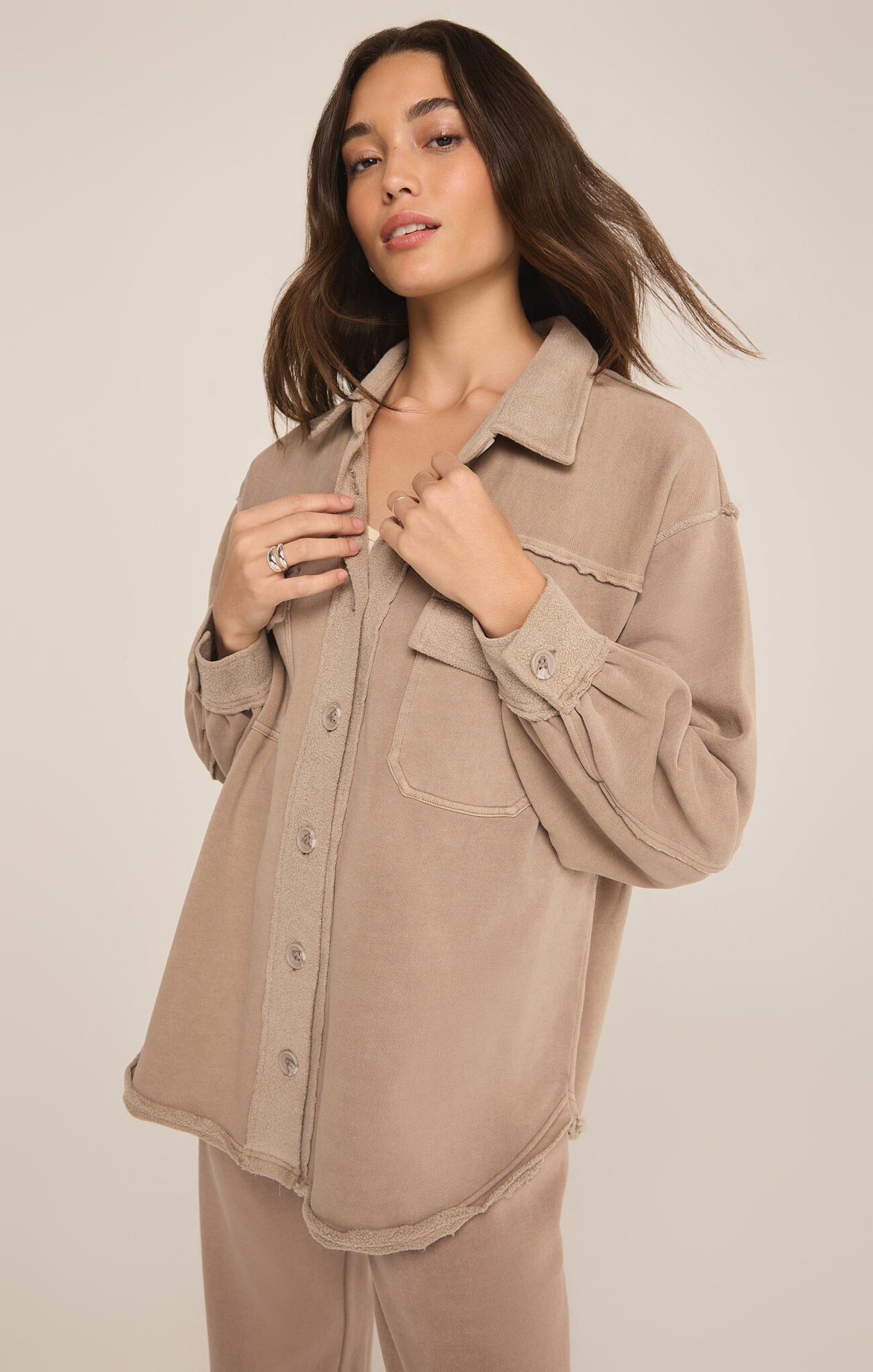 Abbott Longline Jacket - Latte