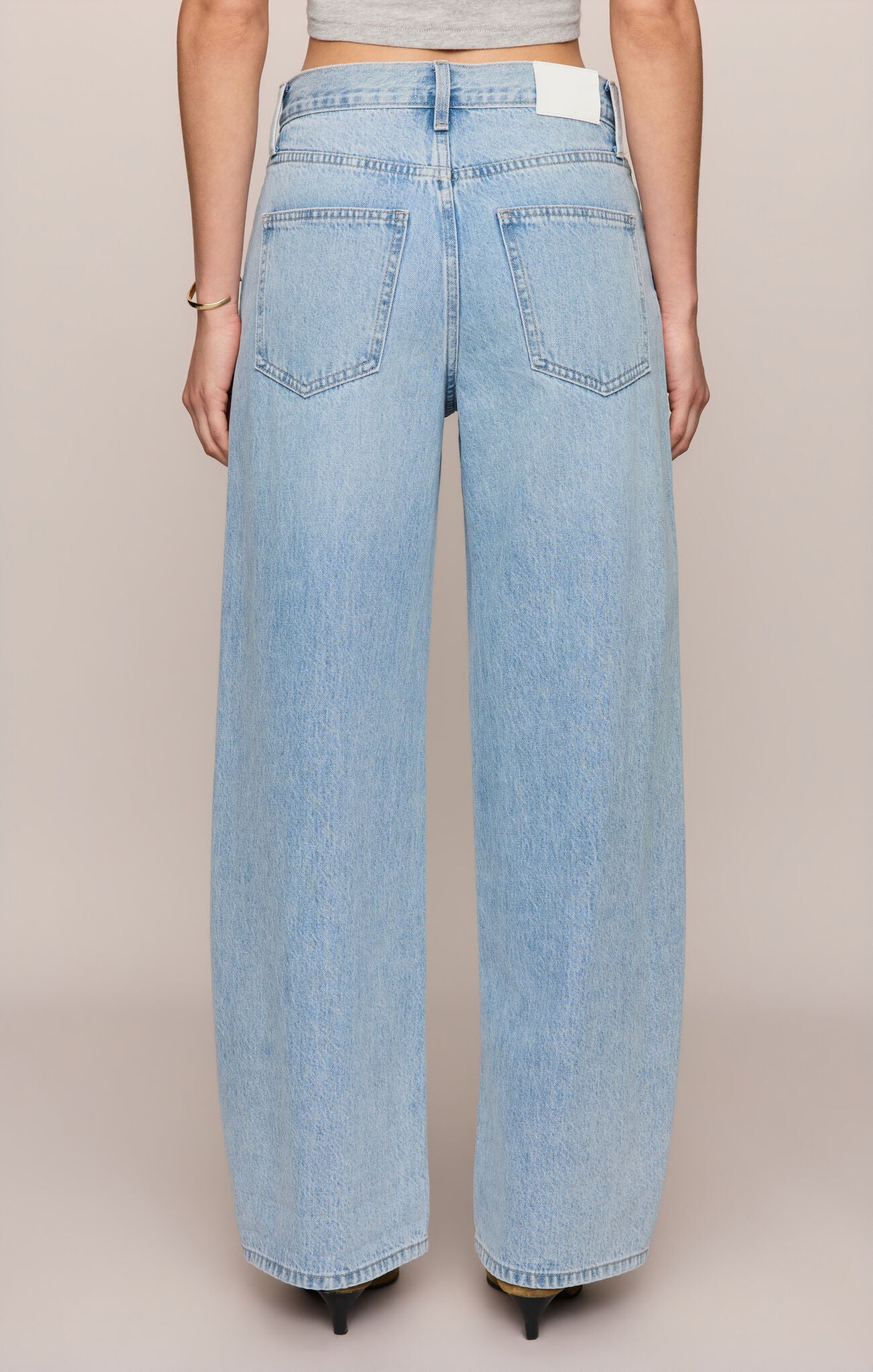 The Show Off High Rise Bowed Jean - Indigo Bloom