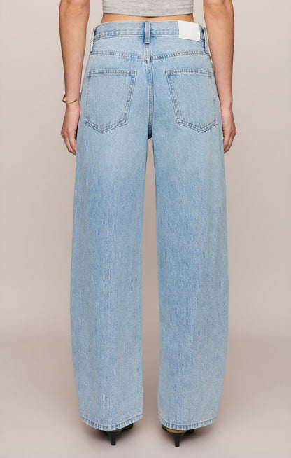 The Show Off High Rise Bowed Jean - Indigo Bloom