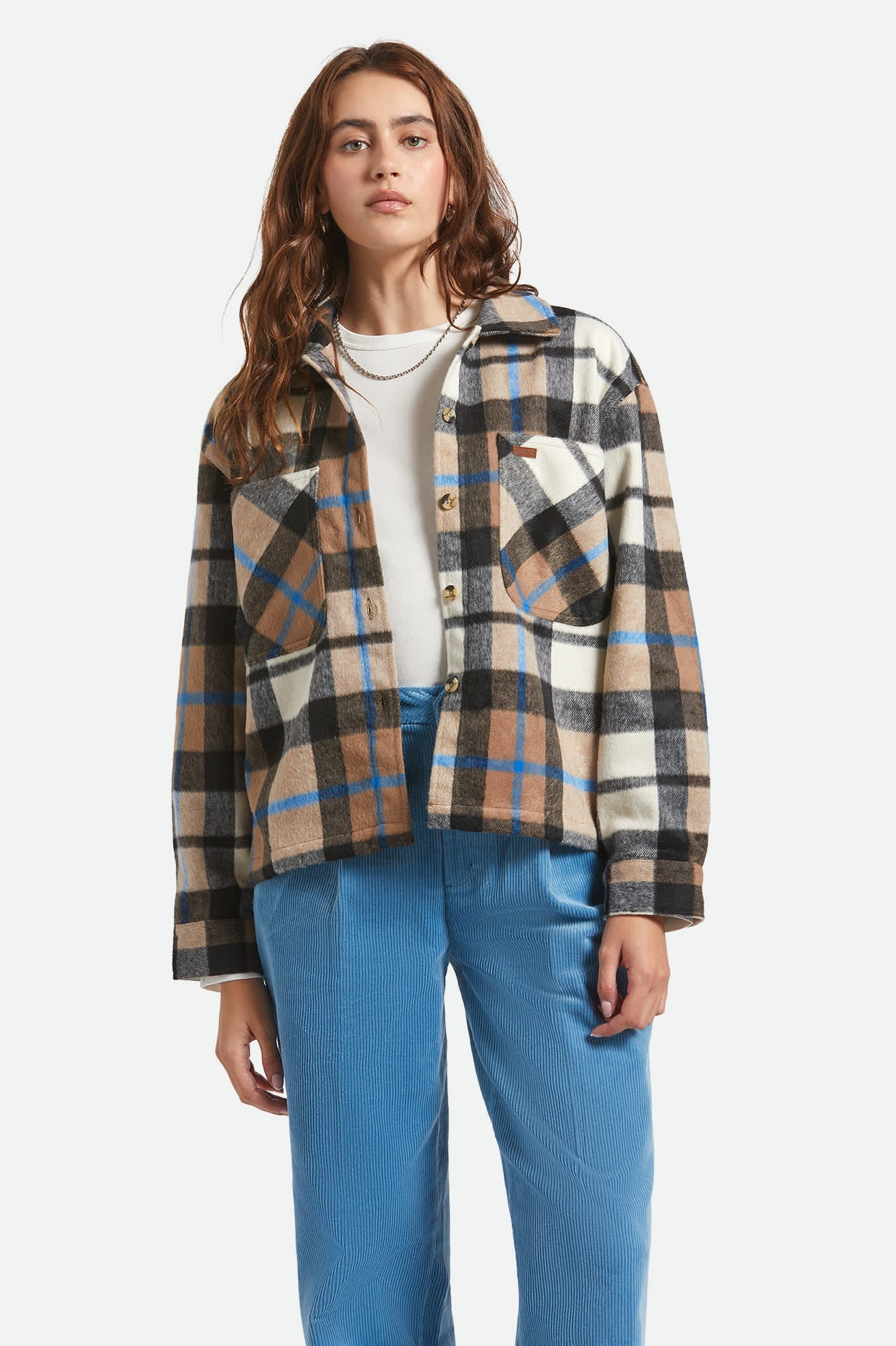 Bowery Women's Soft Brushed Flannel - Washed Black/Sand