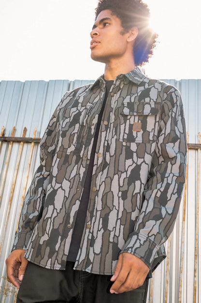 Builders Stretch Overshirt - Bark Camo
