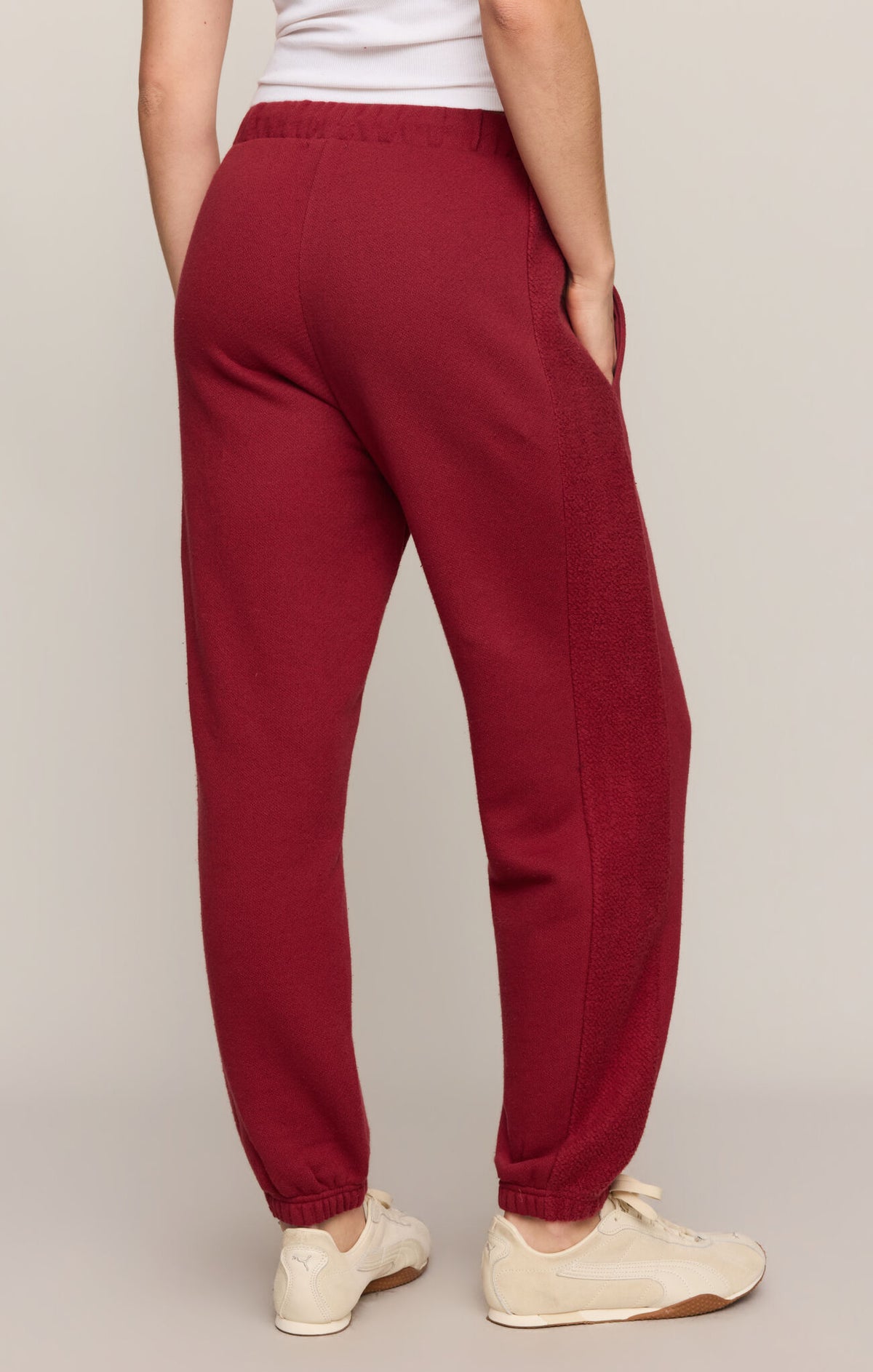 Basecamp Textured Jogger Sweatpant - Red Dahlia