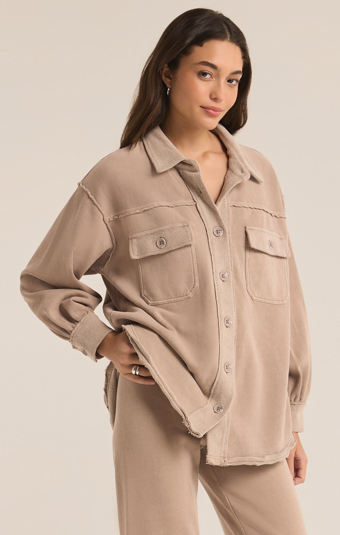 Abbott Longline Jacket - Latte