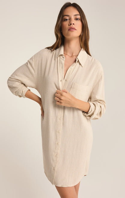 Dover Linen Dress - Flax