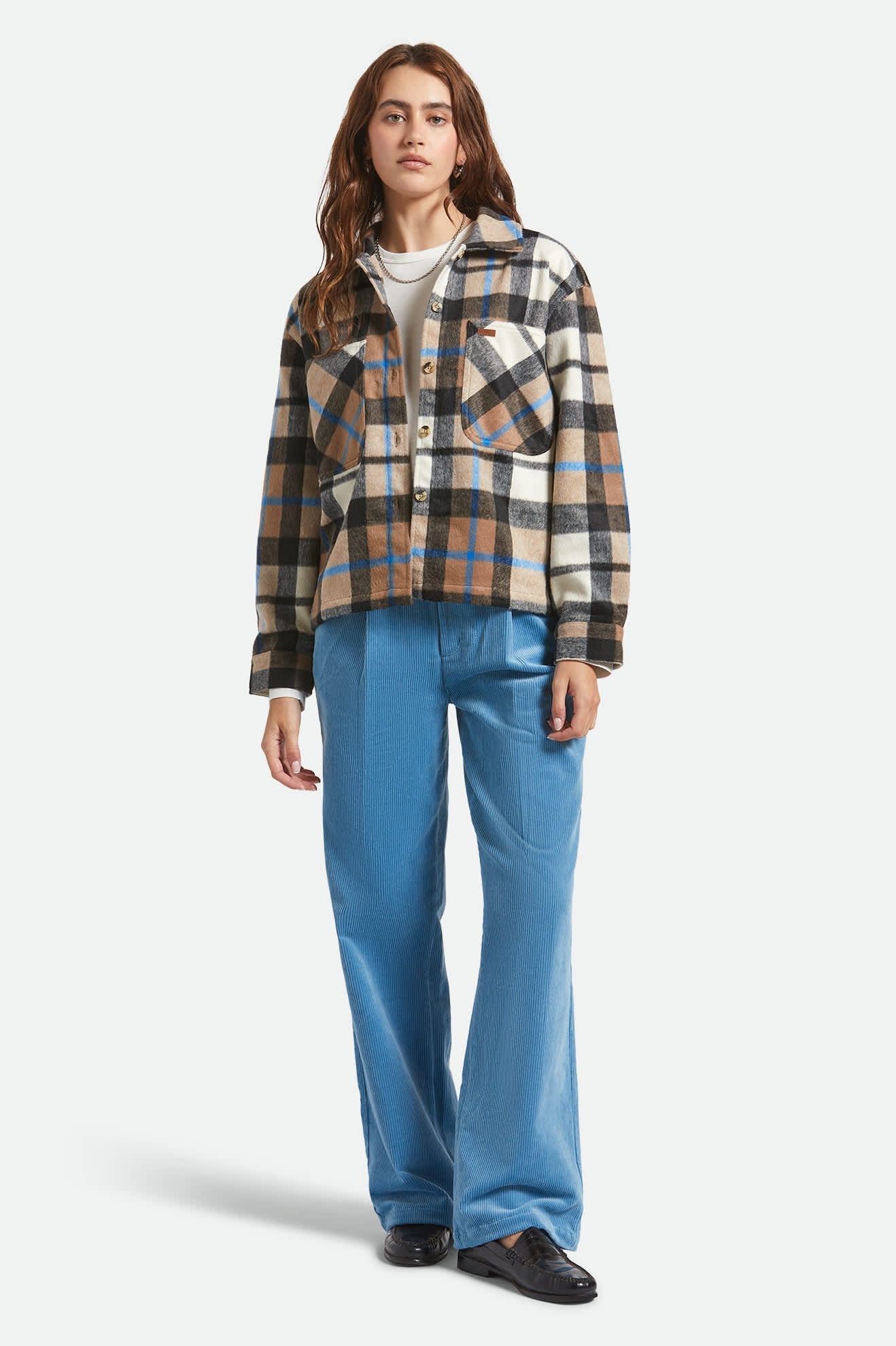 Bowery Women's Soft Brushed Flannel - Washed Black/Sand