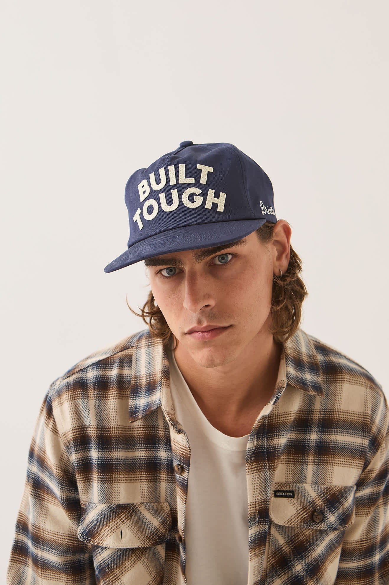 Ford Built Tough Snapback Hat - Navy/White