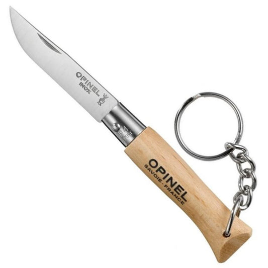 No.04 Stainless Steel Folding Knife - Beech Wood
