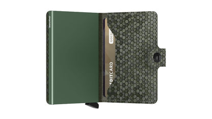 Miniwallet - Hexagon Green