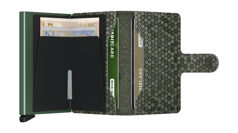 Miniwallet - Hexagon Green