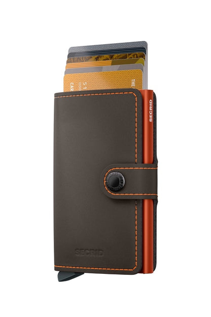 Miniwallet - Matte Truffle & Orange