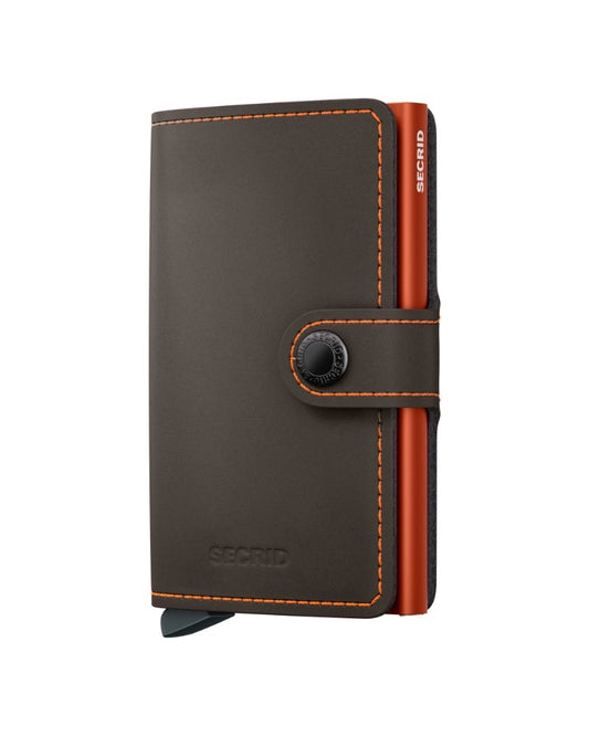 Miniwallet - Matte Truffle & Orange