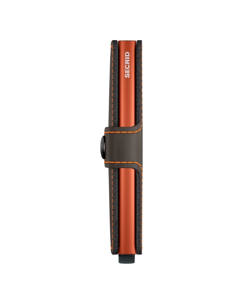 Miniwallet - Matte Truffle & Orange