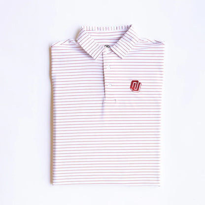 Turbo Logo Crimson Stripe Polo