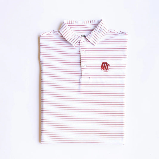 Turbo Logo Crimson Stripe Polo