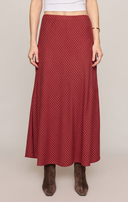 Crestview Plaid Skirt - Red Dahlia