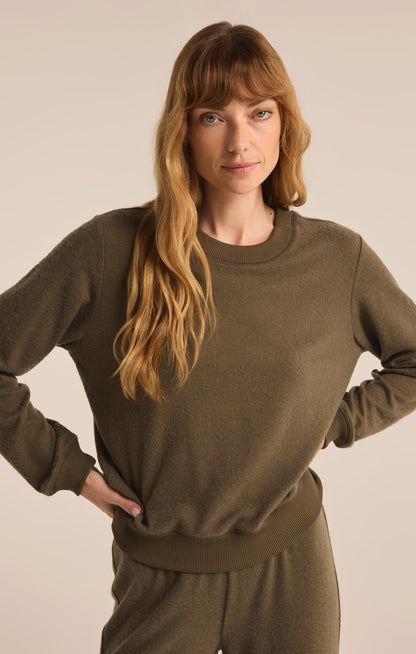 Russel Cozy Pullover - Grape Leaf