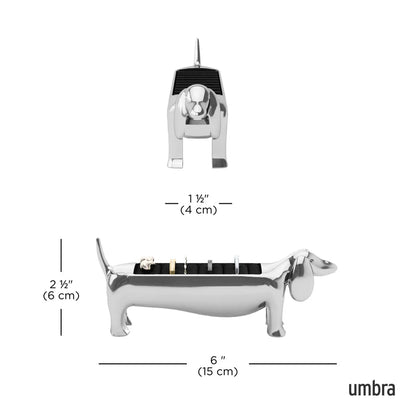 Dachsie Ring Holder - Chrome