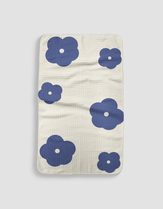 Purple Flowers Tea Towel