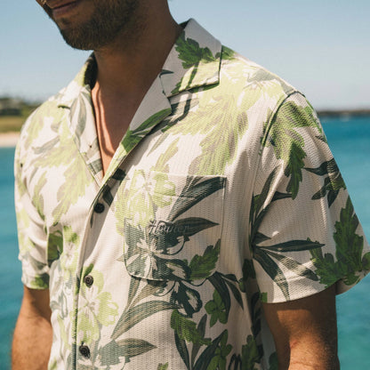 Palapa Tech Shirt - Flagler Floral Off White