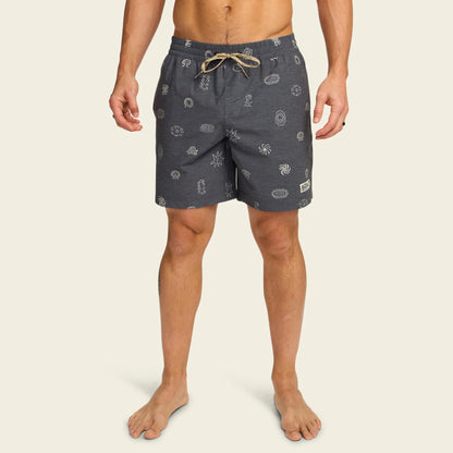 Deep Set Boardshorts 17" - Mementos Black