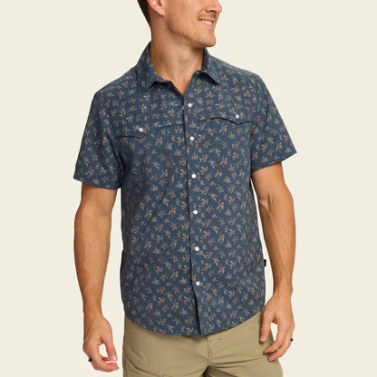 Open Country Tech Shirt - Rancher Floral - Dark Slate