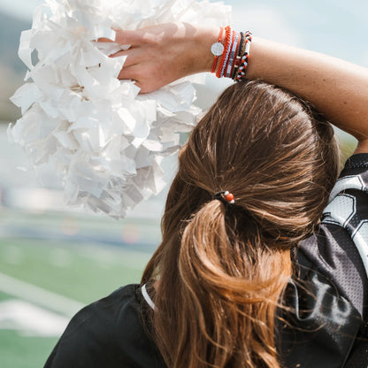 Game Day Red White Black- Hair Tie Bracelet