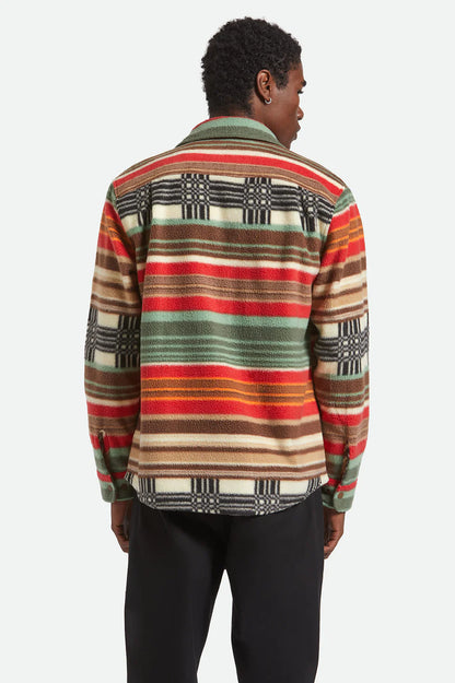 Bowery L/S Arctic Stretch Fleece - Multi Blanket Stripe