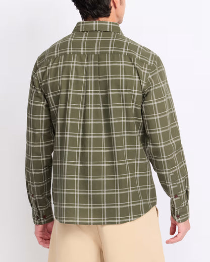 Tack Cotton Linen Shirt - Olive