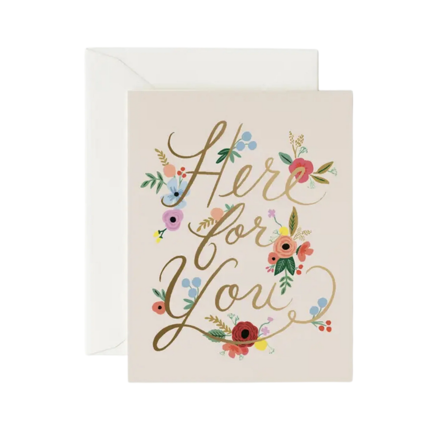 Floral Here for You Greeting Card