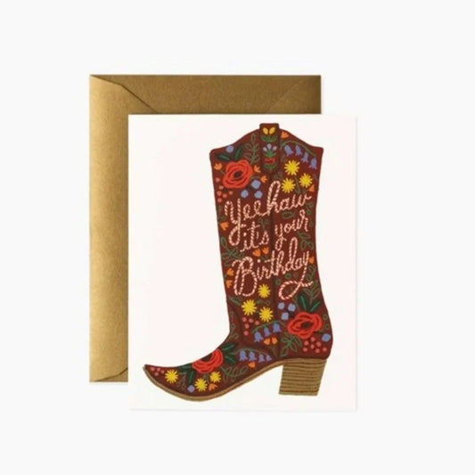 Boot Birthday Card