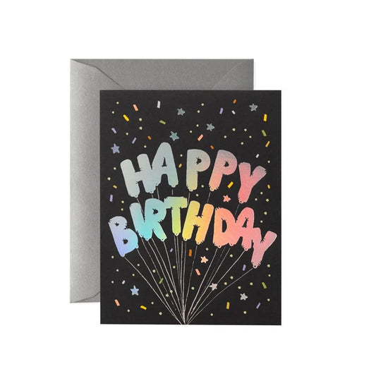 Mylar Birthday Balloons Greeting Card