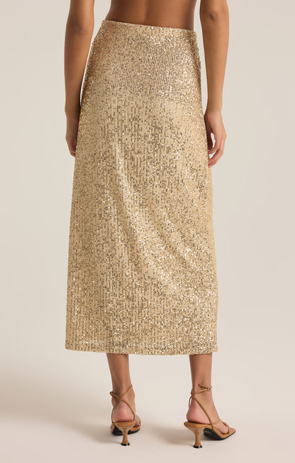 Saturn Sequin Skirt - Champagne