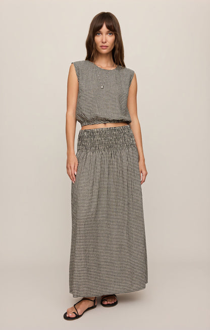 Brooke Gingham Skirt - Black