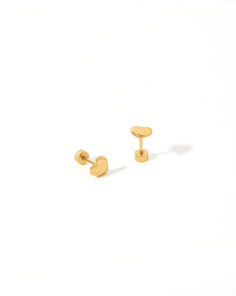 Screwback Stud Earrings - Hadley Gold