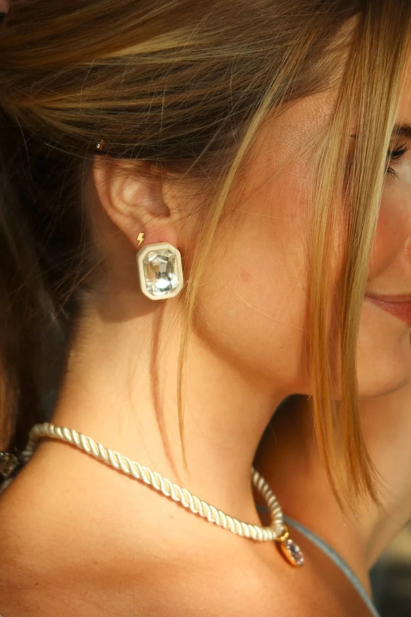 Screwback Stud Earrings - Lightening Bolt