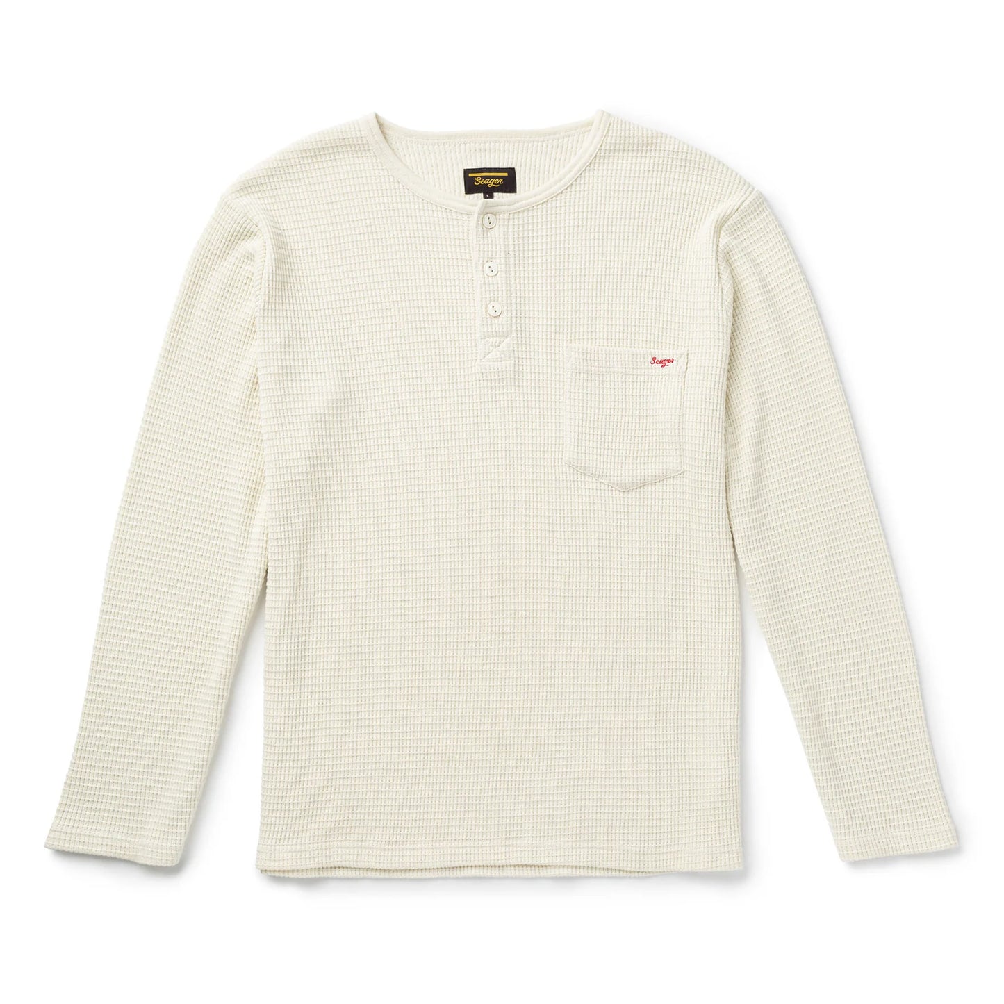 Sawpit Henley Thermal - Vintage White