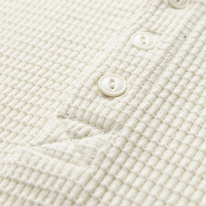 Sawpit Henley Thermal - Vintage White