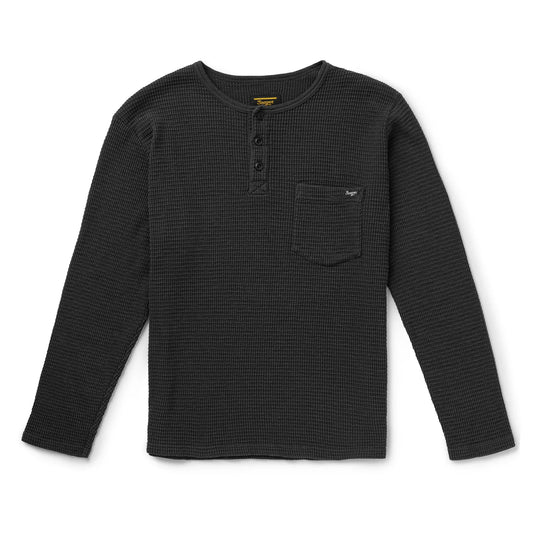 Sawpit Henley Thermal - Vintage Black