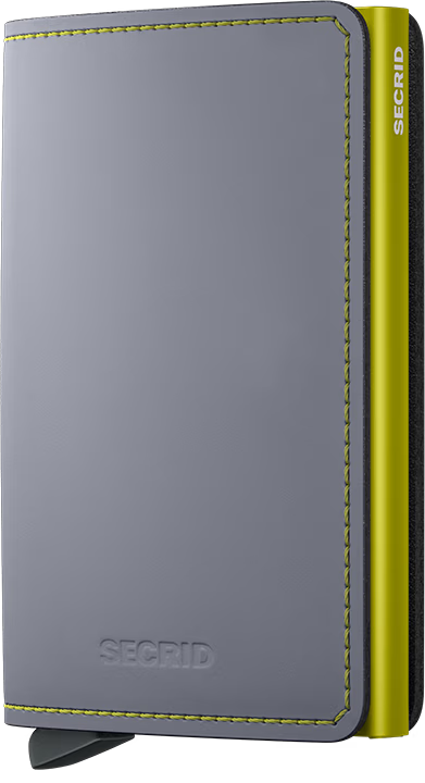 Slimwallet - Matte Grey & Lime