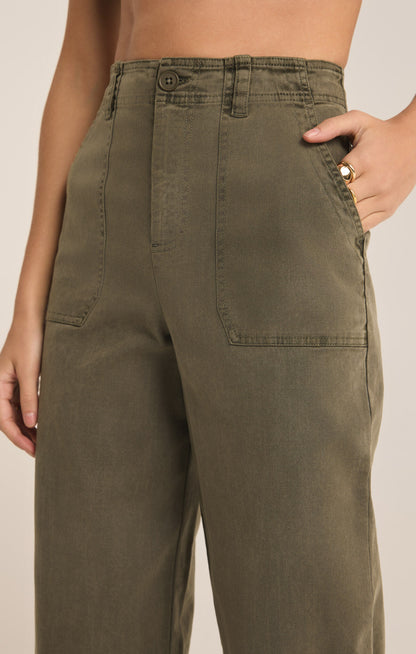 Bobbi Washed Pant - Grape Leaf