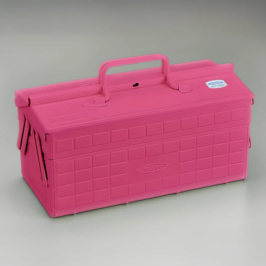 Steel Toolbox w/ Cantilever Lid - Shocking Pink