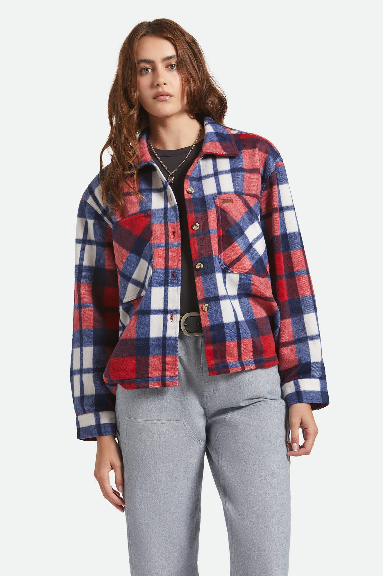 Bowery Women's Soft Brushed Flannel - Adrenaline Rush/Navy