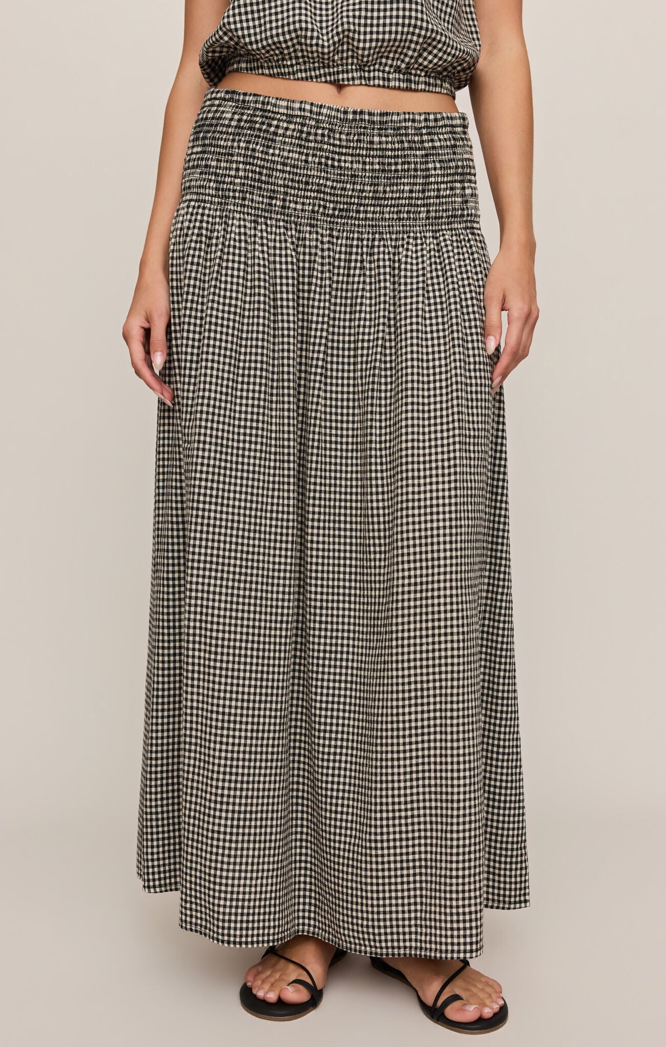 Brooke Gingham Skirt - Black